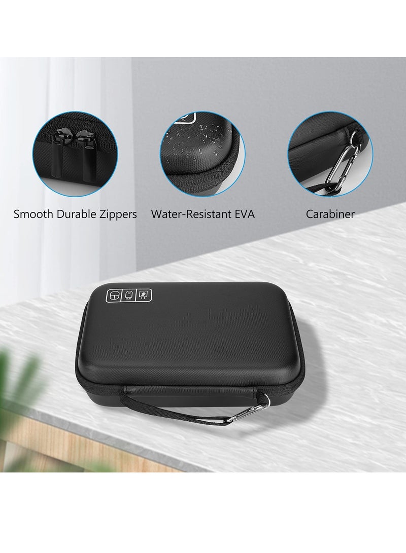 erorex Hard Travel Electronic Organizer Case for Power Adapter Chargers Cables Power Bank Magic Mouse Pencil Usb Flash Disk Sd Card Small Portable Accessories Bag Black - Image 5