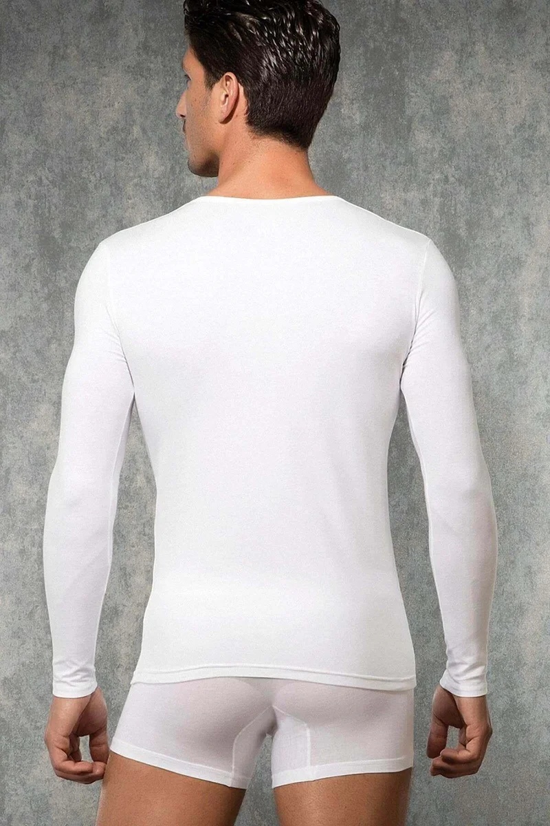 Doreanse 2985 Men's Double Effect Extra Viloft Thermal Long Sleeve V-Neck Underwear T-shirt