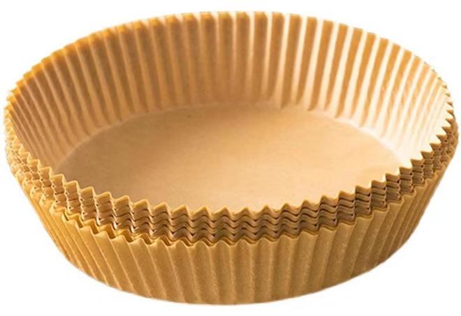 100 قطعة من بطانات ورقية للاستخدام مرة واحدة لمقلاة الهواء - 6.3 بوصة، غير لاصقة، مقاومة للزيت، ورق خبز آمن غذائيًا للتحميص والقلي والاستخدام في الميكروويف - Image 1