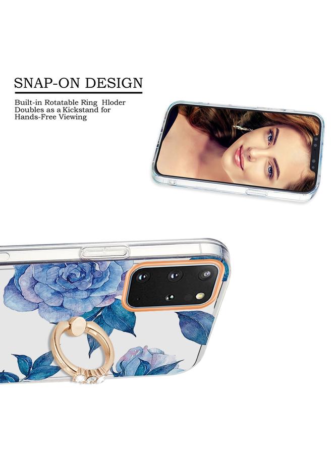 اس-توب جراب لهاتف Samsung Galaxy S20+ جراب هاتف TPU بحلقة زهور IMD - Image 3