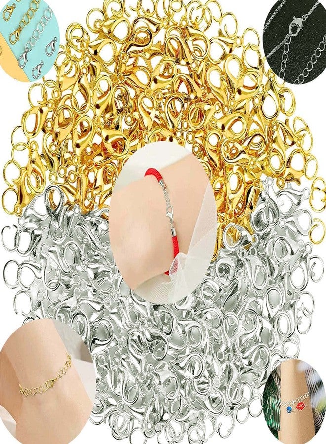 دي آي واي كرافتس مجموعة مشابك يدوية الصنع (100 قطعة، KC Gold) من سبيكة معدنية على شكل مخلب سرطان البحر، حلقات وصل مفتوحة، مشابك تثبيت للقلائد، مشابك مجوهرات على شكل مخلب سرطان البحر، مشابك أساور وقلائد لصنع المجوهرات - Image 1