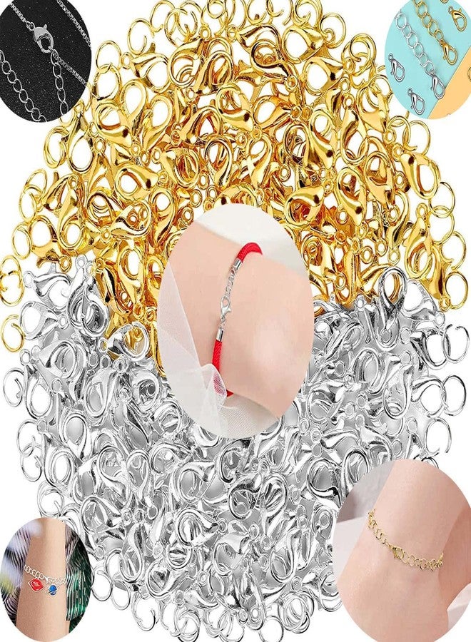 دي آي واي كرافتس مجموعة مشابك يدوية الصنع (100 قطعة، KC Gold) من سبيكة معدنية على شكل مخلب سرطان البحر، حلقات وصل مفتوحة، مشابك تثبيت للقلائد، مشابك مجوهرات على شكل مخلب سرطان البحر، مشابك أساور وقلائد لصنع المجوهرات - Image 2