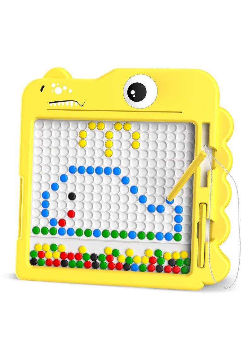 Fanski Magnetic Drawing Board for Toddlers and Kids Ages 4-8,Large Magnetic Dot Art Board with Two Pens and Beads,Doodle Board Montessori Educational Preschool Toy - Image 1