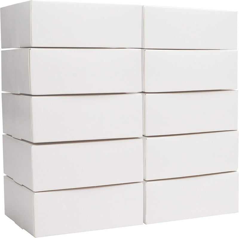 White Cardboard Gift Boxes – 10 Pieces – 12x12x5cm – Elegant Design – for Gift Wrapping, Jewelry, Craft Products - Image 4