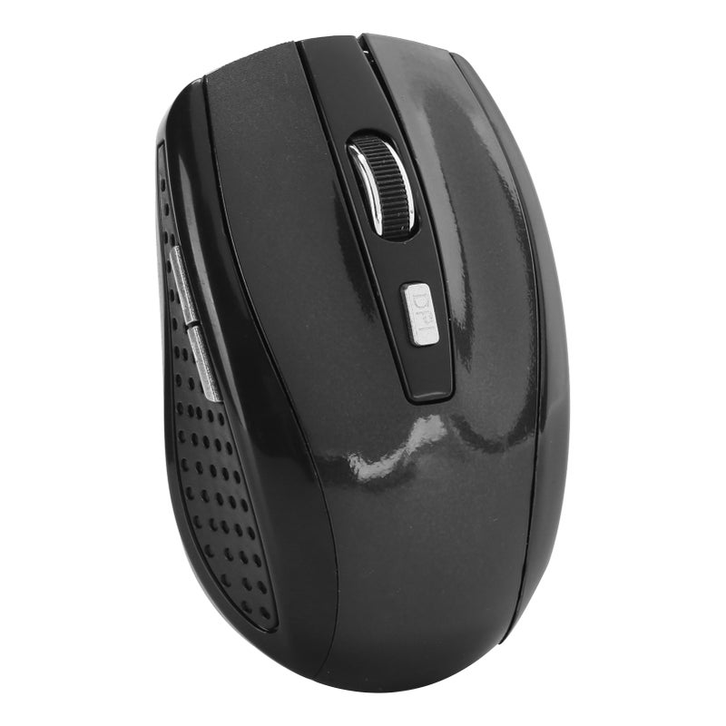 Wireless Mouse: Black 2.4G Wireless Anti-interference Silent Micro-motion Design - Ergonomic Shape Adjustable 1600DPI Gaming Mouse for Notebook Computer Gaming Accessories - Image 3