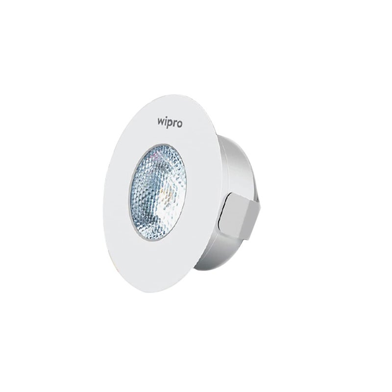 wipro 2 Watt Atom SpotlightCompact and Bright 3000K LED Downlighter White Pack of 8 Standard 4569100000928pk - Image 2