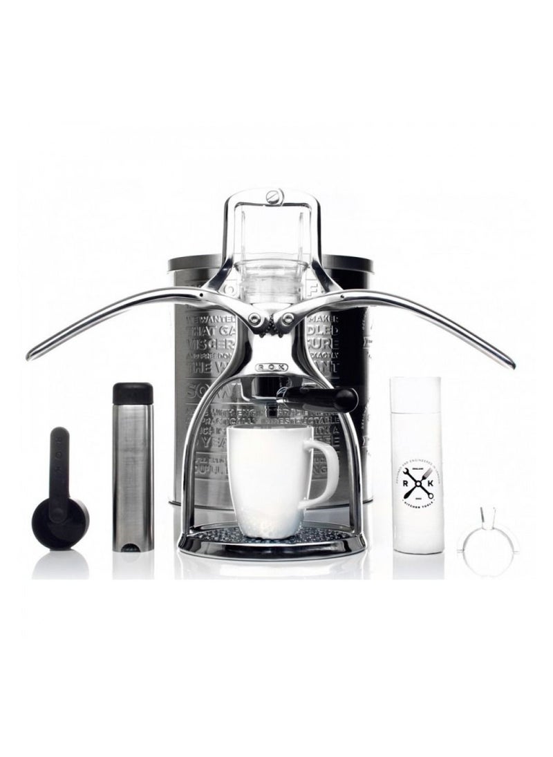 ROK - Rok Manual Espresso Maker with Silver color - Image 1