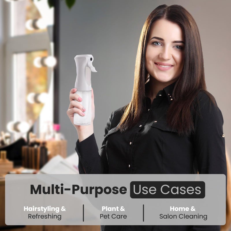Aquableu Spray Bottle For Hair - Continuous Mist Spray Bottle For Hair Care  Styling  Cleaning  Plants  Pets & Essential Oils (Clear  6.76Oz/200Ml) - Image 2