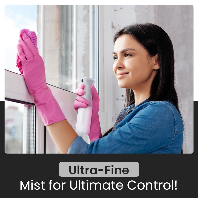 Aquableu Spray Bottle For Hair - Continuous Mist Spray Bottle For Hair Care  Styling  Cleaning  Plants  Pets & Essential Oils (Clear  6.76Oz/200Ml) - Image 3