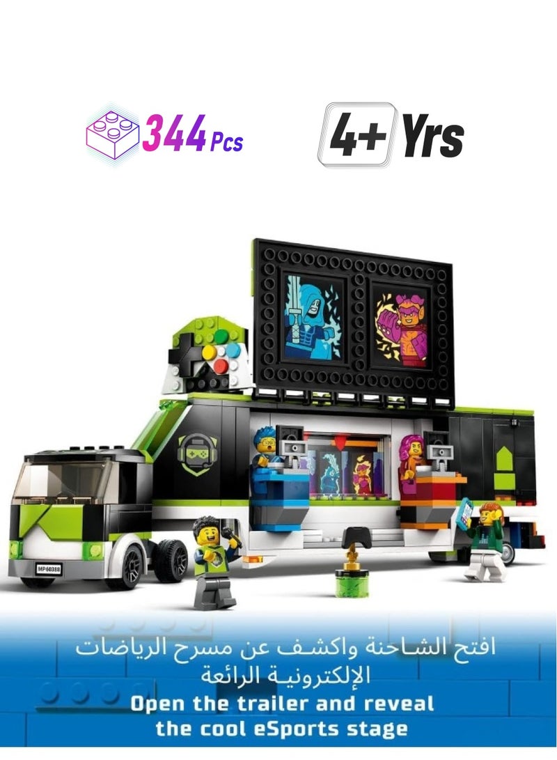 LEGO® City Gaming Tournament Truck 60388 Building Toy Set (344 Pieces) - Image 1