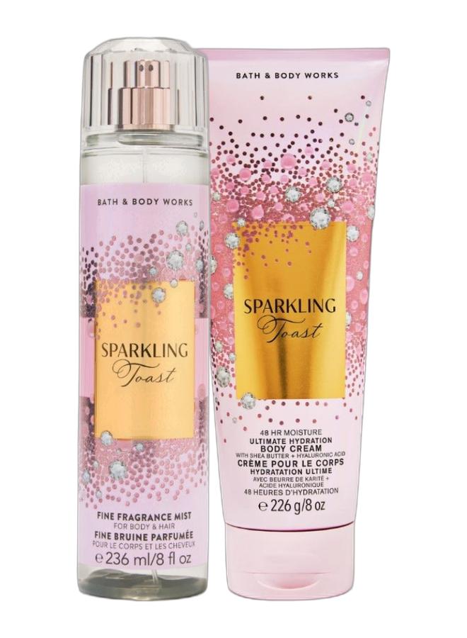 Bath & Body Works Sparkling Toast Fine Fragrance Mist & Body Cream Set - Image 1