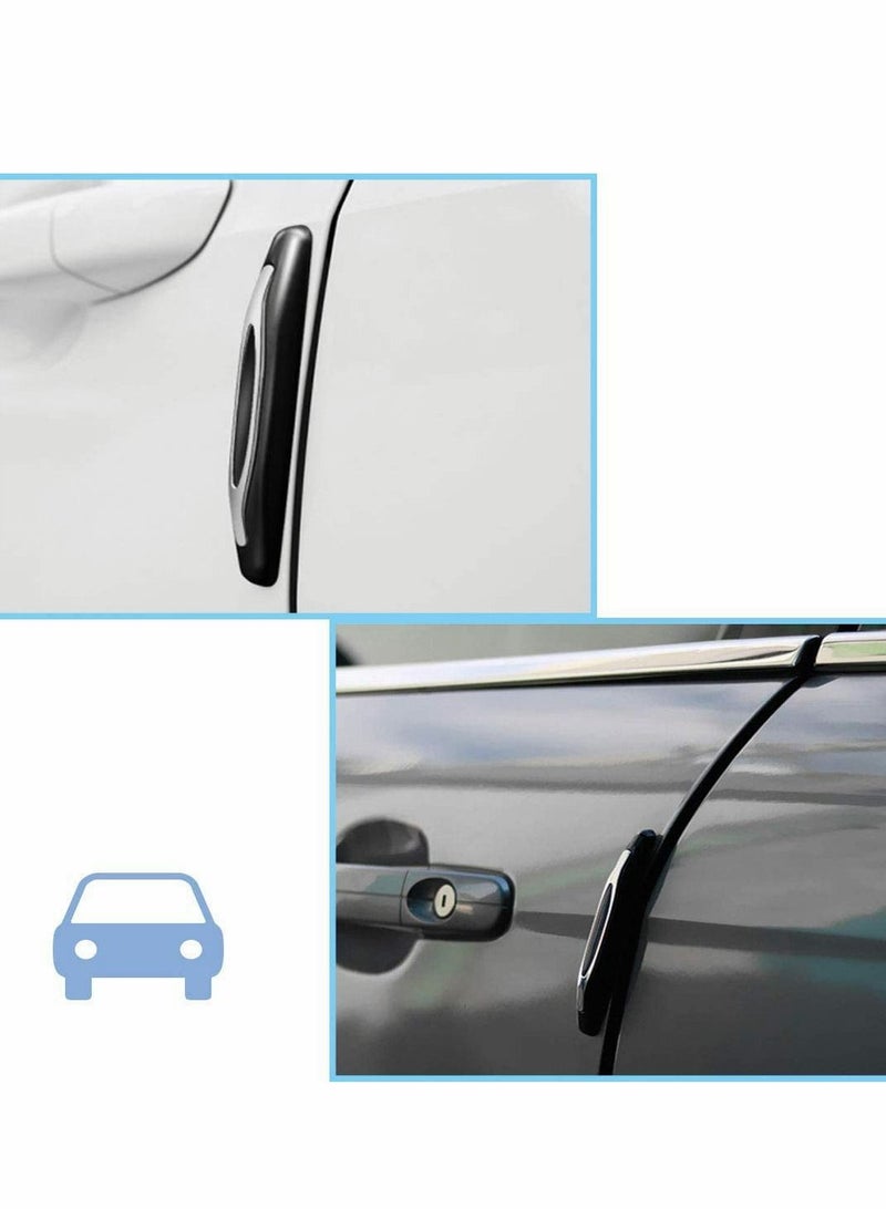 Excefore Car Door Edge Guards Defender Auto Door Ding Scratch Protector Truck Rubber Trim Guard Sticker Exterior Car Accessories for Most Car (Black,4 Pieces) - Image 3