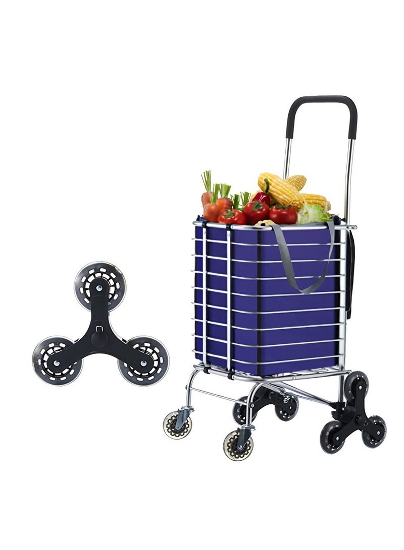 Cool Baby COOLBABY Shopping Carts Family Carts With Cover Oxford Cloth Bags Triangle Wheel,For Parents Old People Out Shopping Purple  - Image 1