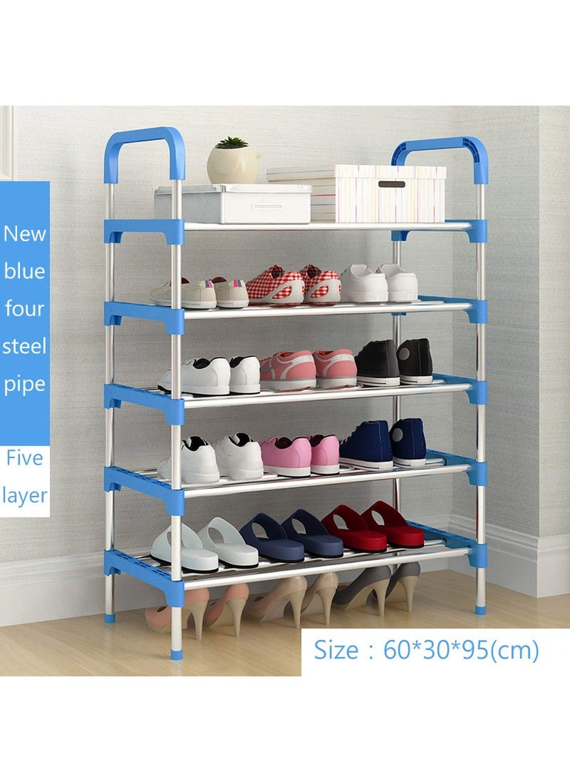 Three Secondz Three Secondz 5Layer Shoes Rack Simple Portable Shoe Storage Shoes Organizer Random Color Large  - Image 2