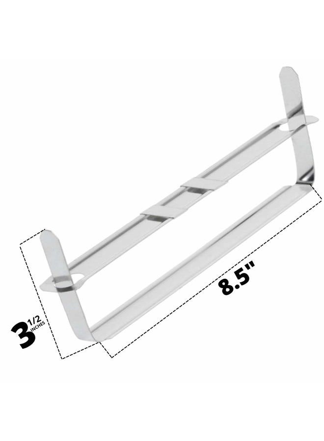 OLYMPX 50 Pcs of 3.5” Capacity Premium Metal Prong Paper Fastener Complete Set, 8.5 Inch Base with Standard 2-Hole Punch Compressor for Paper File Folder, 50 per Box - Image 2