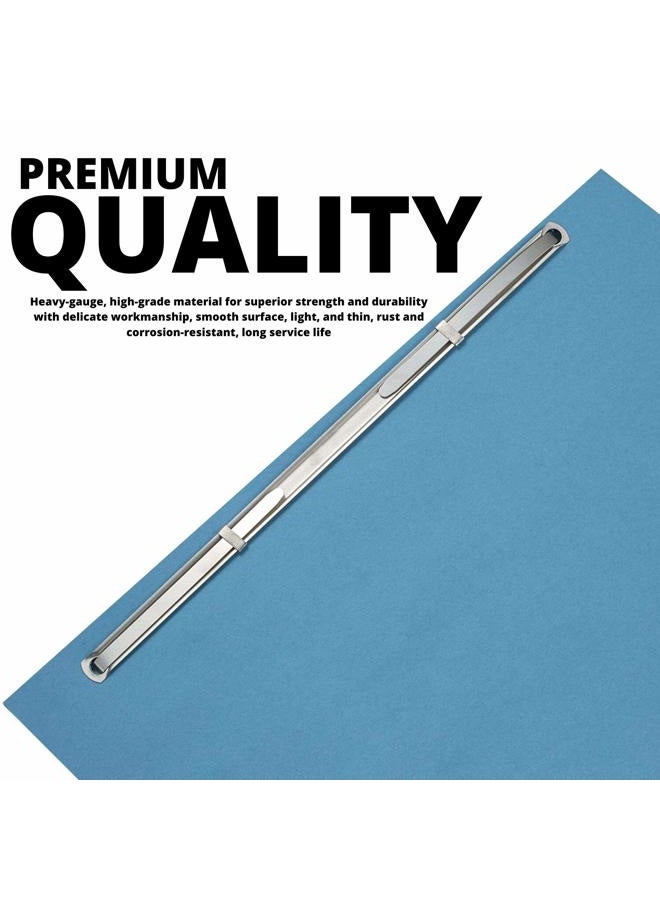 OLYMPX 50 Pcs of 3.5” Capacity Premium Metal Prong Paper Fastener Complete Set, 8.5 Inch Base with Standard 2-Hole Punch Compressor for Paper File Folder, 50 per Box - Image 4