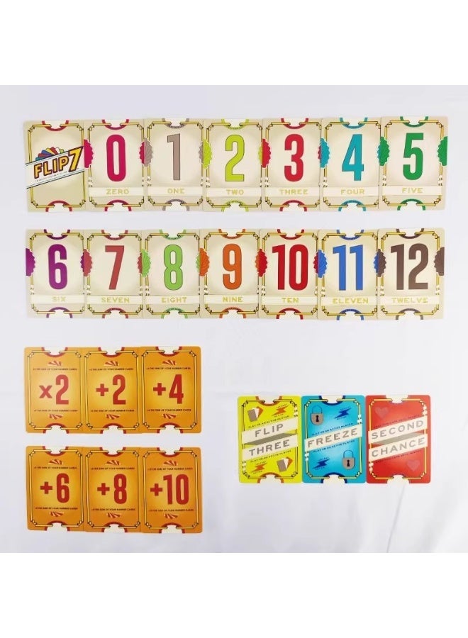 Flip 7, the perfect combination of pressing your luck and strategy, a fast-paced, addictive card game, quick to learn and easy to teach, perfect for game nights, 3 players and up, ages 8 and up, play time 20 minutes - Image 4