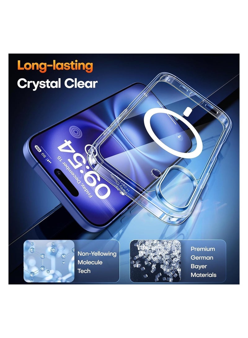 ARMOR Case Cover for iPhone 16 Plus 6.7 inch, Compatible with MagSafe, Scratch-Resistant Back, Anti-Scratch Clear Back Magnetic Phone Cover - Image 2