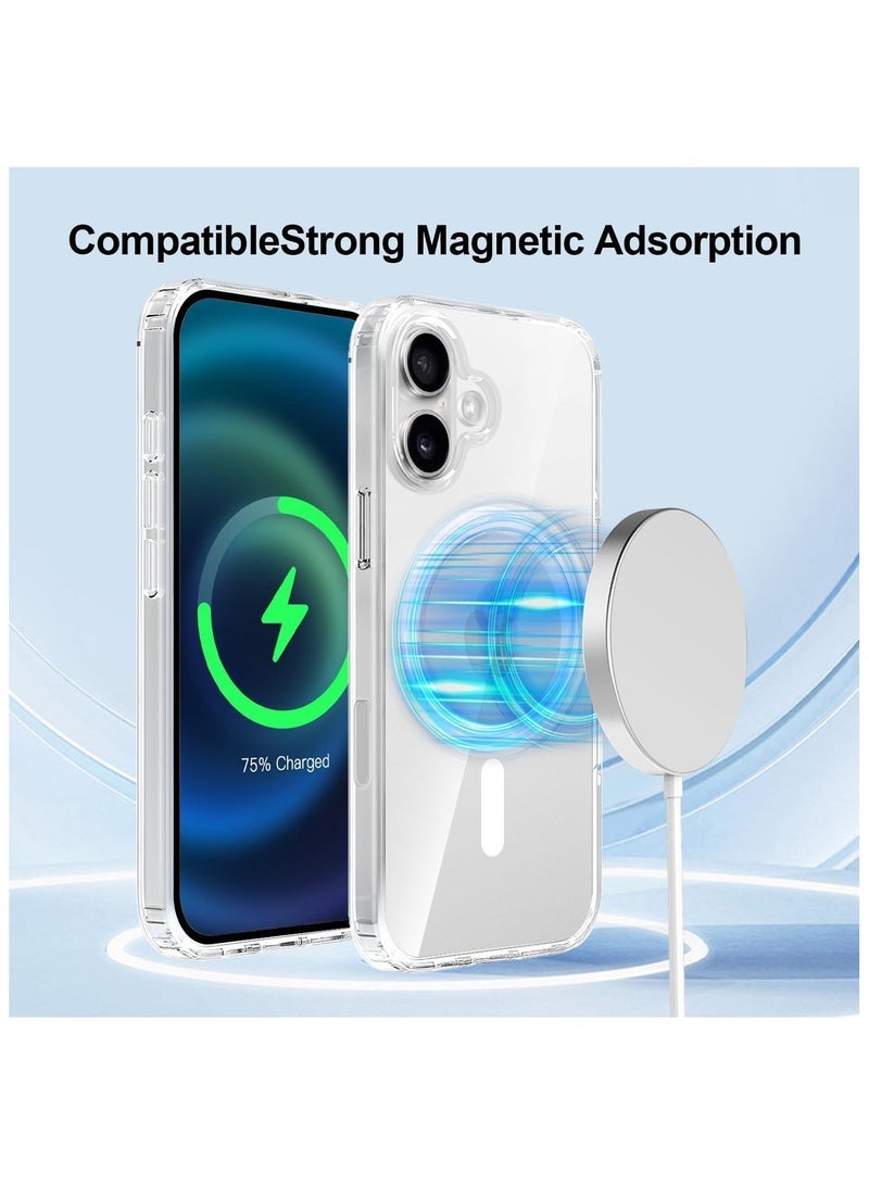 ARMOR Case Cover for iPhone 16 Plus 6.7 inch, Compatible with MagSafe, Scratch-Resistant Back, Anti-Scratch Clear Back Magnetic Phone Cover - Image 4
