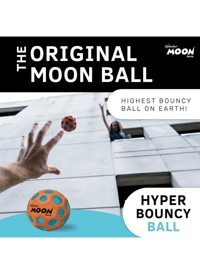 Waboba Moon Ball - Super High Bouncing Ball - Neon Coloured Indoor and Outdoor Ball Ages - Make Pop Sounds - Easy to Grip, Orange - (65 mm - Image 2