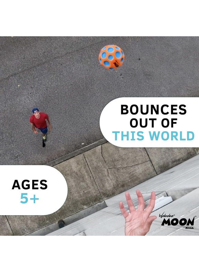 Waboba Moon Ball - Super High Bouncing Ball - Neon Coloured Indoor and Outdoor Ball Ages - Make Pop Sounds - Easy to Grip, Orange - (65 mm - Image 5