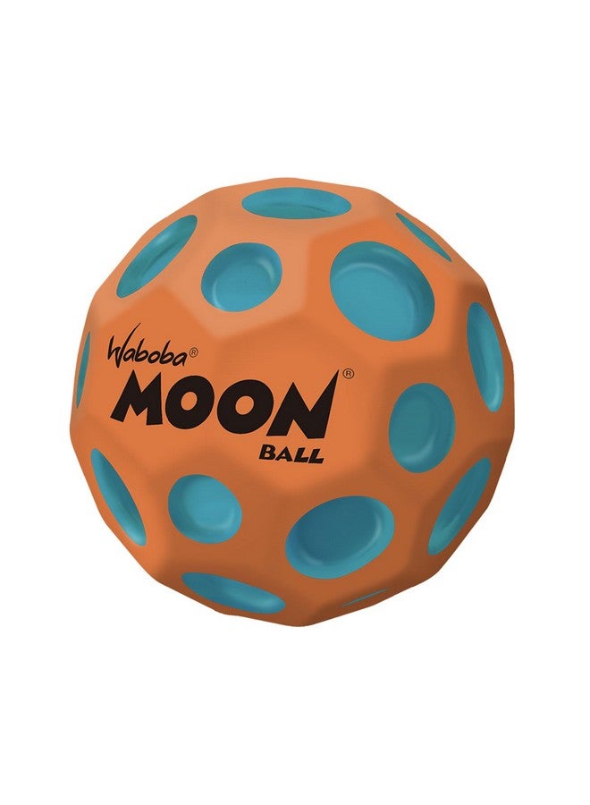 Waboba Moon Ball - Super High Bouncing Ball - Neon Coloured Indoor and Outdoor Ball Ages - Make Pop Sounds - Easy to Grip, Orange - (65 mm - Image 1