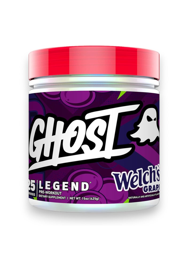 Ghost Pre-Workout Legend, Welch's Grape Flavour, 425g,  25 Servings 