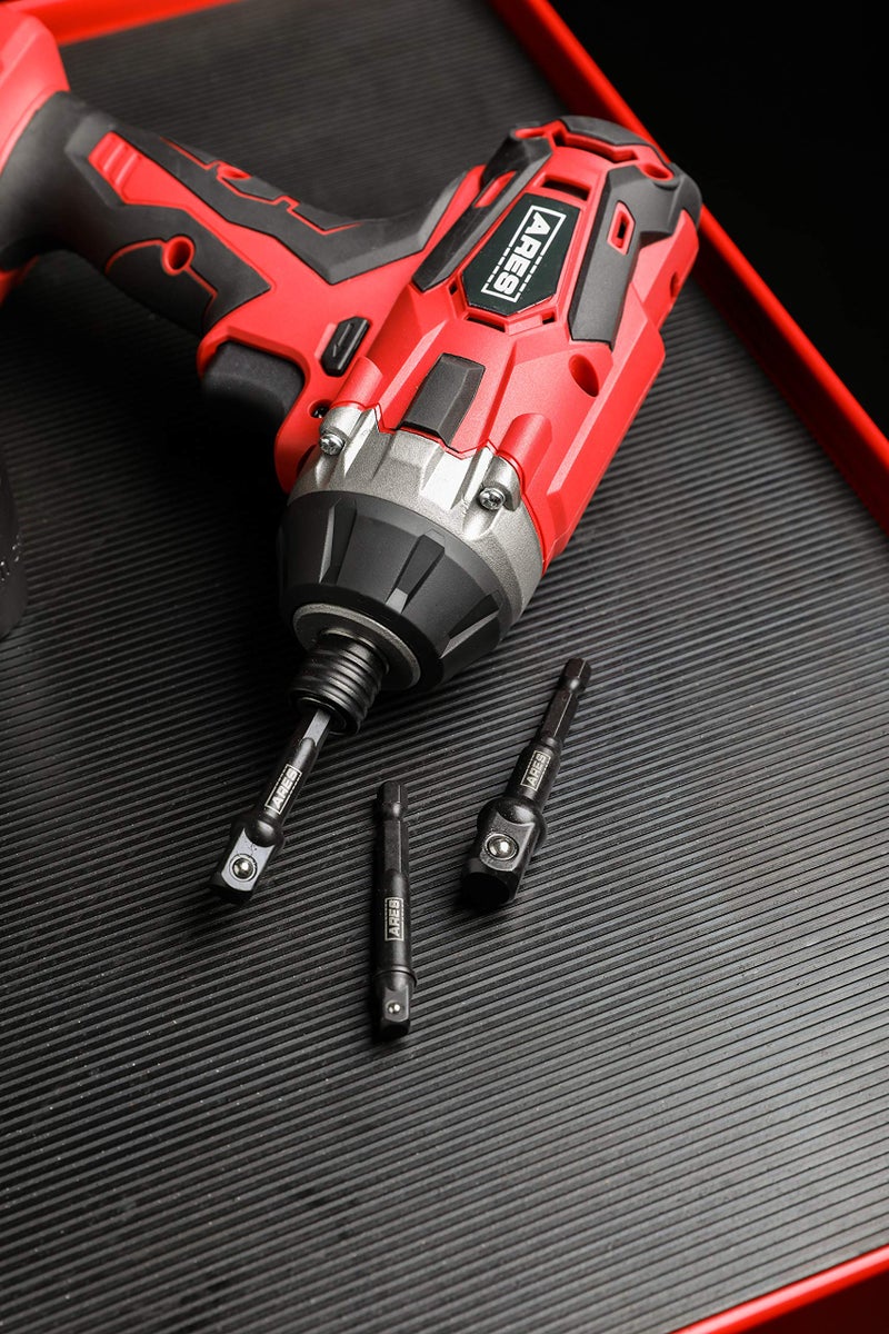 ARES ARES 70390-10-Piece 1/2-Inch Drive 3-Inch Impact Grade Socket Adapter Set - Turns Impact Drill Drivers into High Speed Socket Drivers  - Image 5