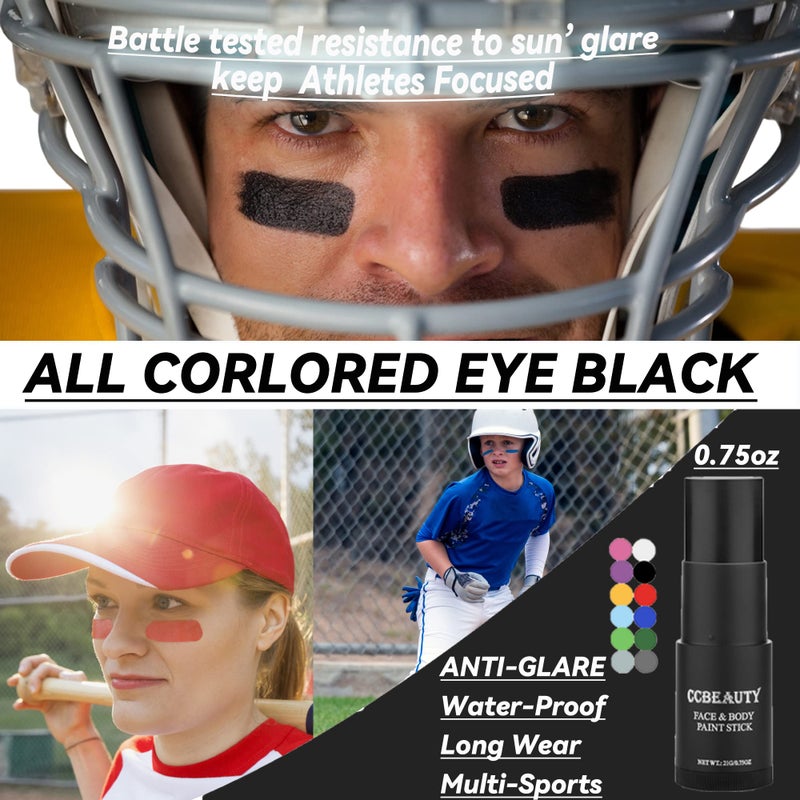 CCbeauty Witch Green Face Paint Stick, Face Painting Kit, Dark Green Cream SFX Makeup Foundation, Professional Body Paint for St. Patrick's Day, Halloween Costume Party, Grinch Hulk Monster Makeup - Image 3