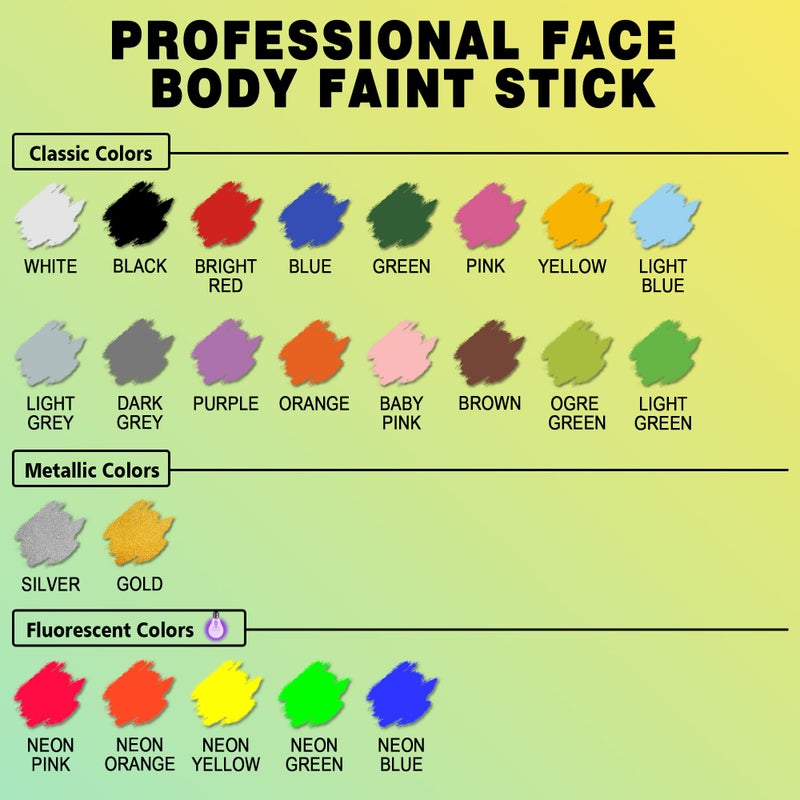 CCbeauty Witch Green Face Paint Stick, Face Painting Kit, Dark Green Cream SFX Makeup Foundation, Professional Body Paint for St. Patrick's Day, Halloween Costume Party, Grinch Hulk Monster Makeup - Image 4