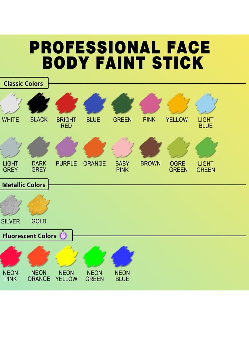 CCbeauty - CCBeauty Witch Green Face Body Paint Stick, St. Patrick's Day Grease Dark Green Eye Black Sticks for Sports, Hypoallergenic Camo Hulk Hunting FacePaint Makeup Halloween Cosplay Costume Party - Image 1