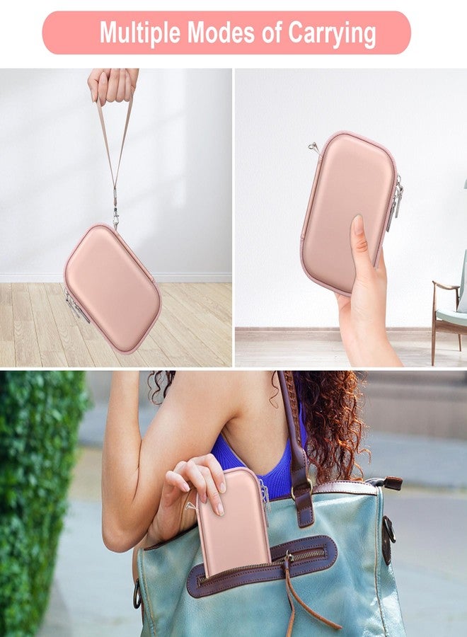 Canboc Carrying Case for HP Sprocket 2x3 Instant Smartphone Photo Printer, Kodak Step Wireless Mobile Photo Printer, Lifeprint 2x3 Photo Printer, Mesh Bag fit Photo Paper Cable, Rose Gold - Image 3