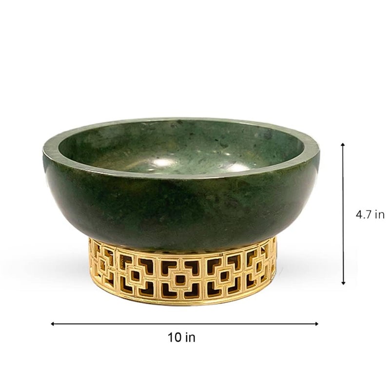 IZZHAAR Green Garnet Bowl | Fruit Bowl and Garnet Fruit Bowl | Storage Baskets for Fruit, Vegetables, Snacks, Dried Fruits (Size - 10 x 7 x 4.79 inch) 1 Unit - Image 4
