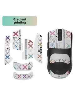 Suitable For ATK Strong Empty X1 Mouse Anti-slip Sticker X1PRO/MAX/Ultra Sticker Sweat-absorbent Anti-sweat Palm Protection Film-Color:[All Inclusive] Gradient Printing Set [Free Cleaning Cotton]