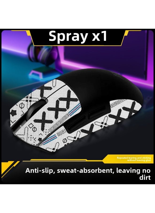 Generic - Suitable For ATK Strong Empty X1 Mouse Anti-slip Sticker X1PRO/MAX/Ultra Sticker Sweat-absorbent Anti-sweat Palm Protection Film-Color:[All Inclusive] Gradient Printing Set [Free Cleaning Cotton] - Image 1