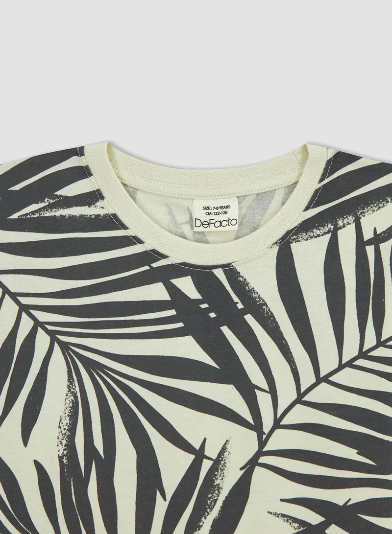 DeFacto Kids Leaf Print T-Shirt