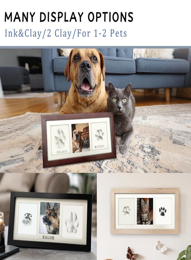 MYPAWLETS Dog Cat Paw Print Kit,Ink&Clay Pawprints Keepsake Frame (Black) - Image 5