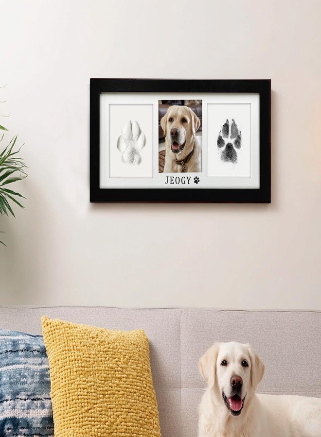 MYPAWLETS Dog Cat Paw Print Kit,Ink&Clay Pawprints Keepsake Frame (Black) - Image 2