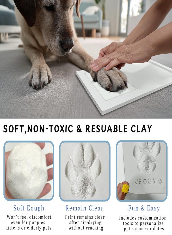 MYPAWLETS Dog Cat Paw Print Kit,Ink&Clay Pawprints Keepsake Frame (Black) - Image 3