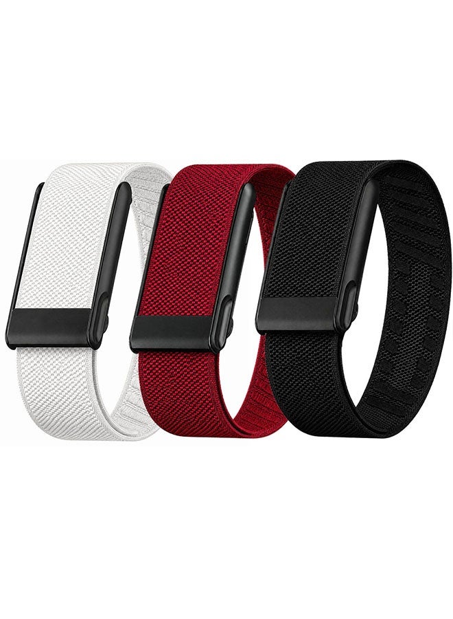 MARGOUN 3 PACK Whoop 5.0 MG Nylon Band, Adjustable Stretch Sport Band Replacement with Secure Quick-Clip Hardware, Breathable Athletic Wristband for Men and Women Z-Pack B (3 Colors) - Image 3