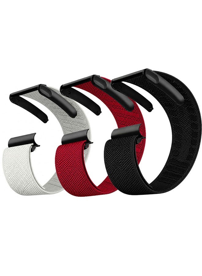 MARGOUN 3 PACK Whoop 5.0 MG Nylon Band, Adjustable Stretch Sport Band Replacement with Secure Quick-Clip Hardware, Breathable Athletic Wristband for Men and Women Z-Pack B (3 Colors) - Image 2