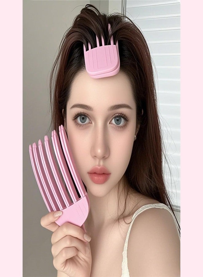 MTRoyaldia مجموعة مشابك شعر MTROYALDIA DRAK PINK (عبوتان) لتكثيف الشعر، مثالية للغرة الكثيفة، سهلة الاستخدام، لتكثيف الشعر عند أعلى الرأس، أداة لتكثيف الشعر المجعد، مظهر طبيعي كثيف - Image 5