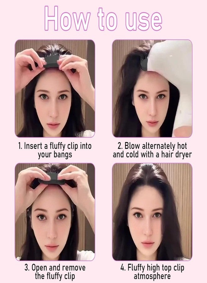 MTRoyaldia مجموعة مشابك شعر MTROYALDIA DRAK PINK (عبوتان) لتكثيف الشعر، مثالية للغرة الكثيفة، سهلة الاستخدام، لتكثيف الشعر عند أعلى الرأس، أداة لتكثيف الشعر المجعد، مظهر طبيعي كثيف - Image 3