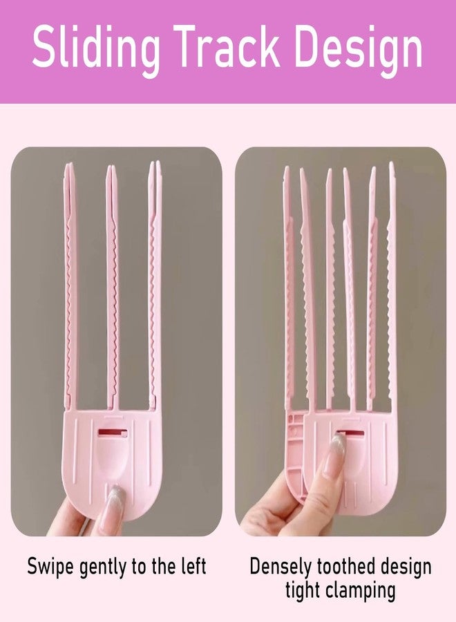 MTRoyaldia مجموعة مشابك شعر MTROYALDIA DRAK PINK (عبوتان) لتكثيف الشعر، مثالية للغرة الكثيفة، سهلة الاستخدام، لتكثيف الشعر عند أعلى الرأس، أداة لتكثيف الشعر المجعد، مظهر طبيعي كثيف - Image 2
