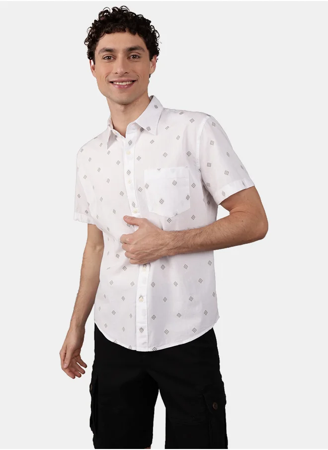امريكان ايجل AE Poolside Printed Button-Up Shirt