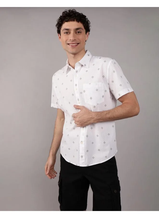 امريكان ايجل AE Poolside Printed Button-Up Shirt