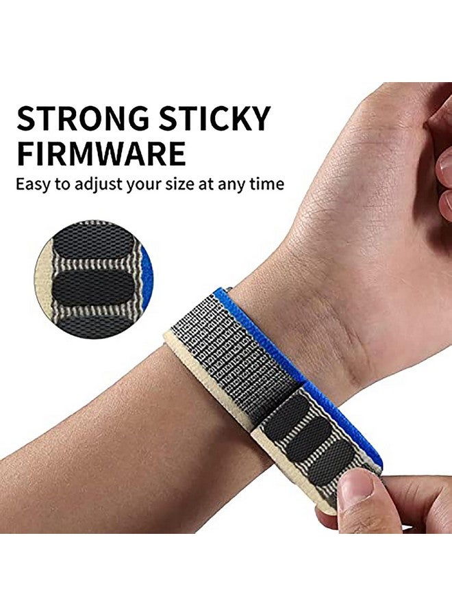 Sounce Sounce Soft Breathable Sport Nylon Loop Strap Compatible with iWatch Bands 49mm 45mm 44mm 42mm Adjustable G-Hook Straps for iWatch Series SE 9 8 7 6 5 4 3 2 1 & Ultra 2 - Blue & Grey - Image 2