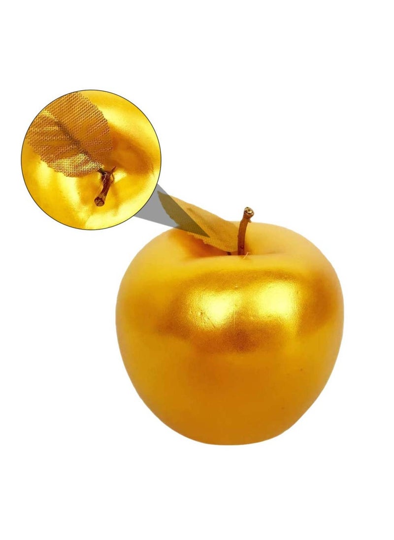 SYOSI Artificial Apples, 4 Pcs Fake Apples Fake Fruit Lifelike Simulation Apples for Home Kitchen Table Basket Photography Party Decoration  - Image 5