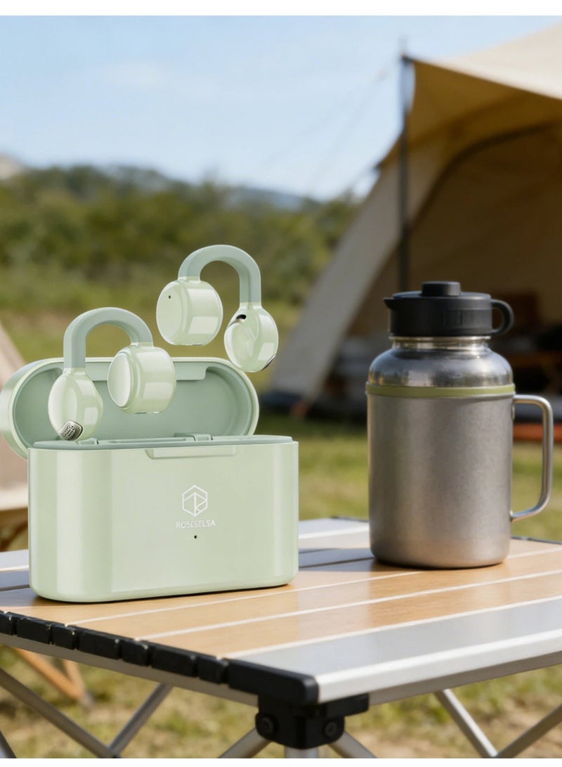 ROSESELSA OpenFree，Open-Ear ，Wireless TWS Bluetooth Earbuds LDAC Hi-Res 52H Playtime MIC AI Noise Reduction Ear Clip Non-In-Ear Clip On Headphones for Sports Running Office iOS Android - Image 3