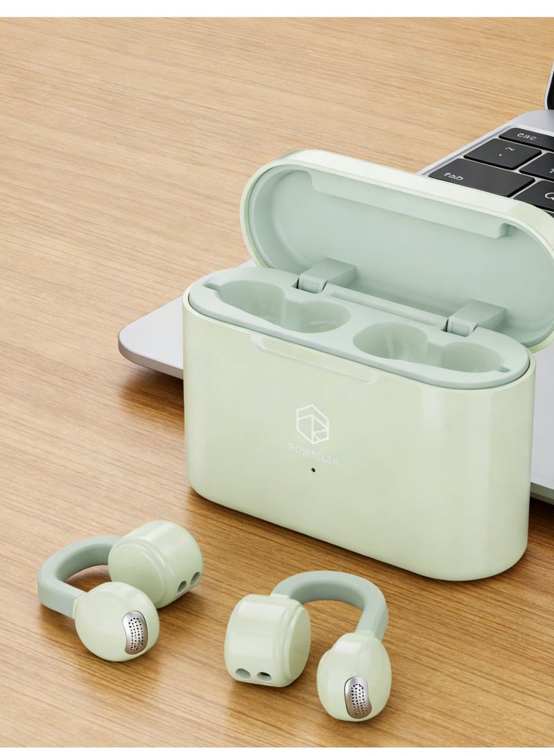 ROSESELSA OpenFree，Open-Ear ，Wireless TWS Bluetooth Earbuds LDAC Hi-Res 52H Playtime MIC AI Noise Reduction Ear Clip Non-In-Ear Clip On Headphones for Sports Running Office iOS Android - Image 2